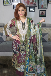 Digital Printed Lawn Unstitched 3 Piece